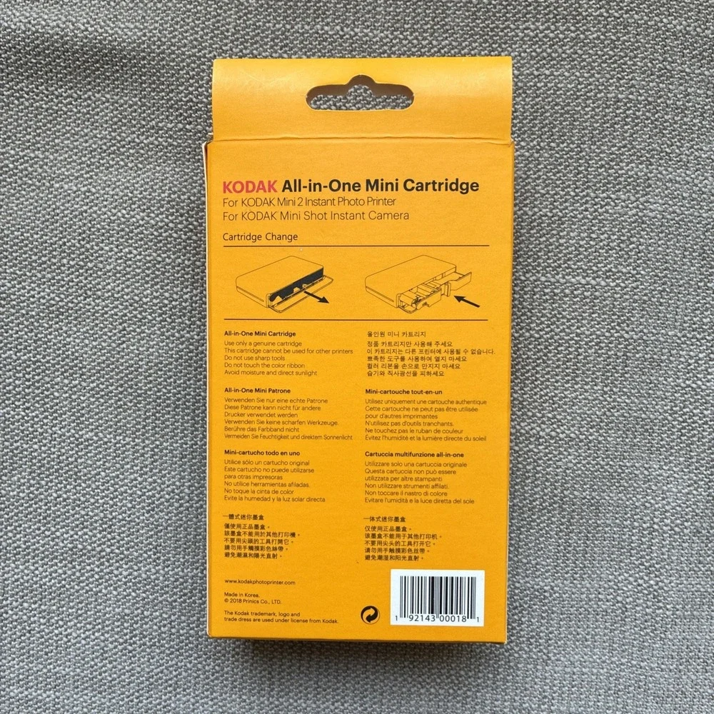 KODAK All-in-One Mini 2 Photo Printer Cartridge 20 Sheets 54x86mm Paper KOD-MC20